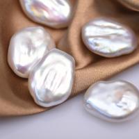 Perles nacres sans trou de culture d'eau douce, perle d'eau douce cultivée, Baroque, DIY & aucun trou, blanc, 20-25mm,19-20mm, Vendu par PC[