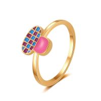 Латунь кольцо Установить, плакирован золотом, три части & ювелирные изделия моды & разные стили для выбора & эмаль, Много цветов для выбора, 20mm,17mm, продается PC