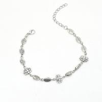 Fashion Zinc Alloy Bracelets, silver color plated, fashion jewelry & for woman, silver color Approx 22 cm 