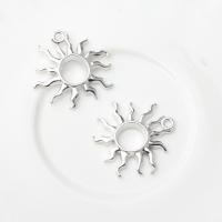 Zinc Alloy Jewelry Pendants, Sun, silver color plated, DIY & hollow Approx 