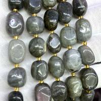 Labradorit Perlen, Klumpen, DIY, grau, 10x15mm, Länge:ca. 39 cm, verkauft von Strang