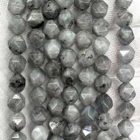 Labradorit Perlen, DIY & verschiedene Größen vorhanden & facettierte, grau, Länge:ca. 38 cm, verkauft von Strang
