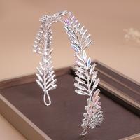 Bridal Hair Band, Zinc Alloy, plated, fashion jewelry & for woman & with rhinestone 360mm 
