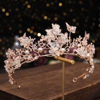 Bridal Tiaras, Zinc Alloy, with Crystal & Plastic Pearl, fashion jewelry & for woman Inner Approx 170mm 