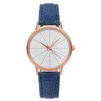 Women Wrist Watch, PU Leather, with Glass & 304 Stainless Steel & Zinc Alloy, Round, rose gold color plated, fashion jewelry & Chinese movement & for woman Approx 236 mm 