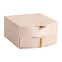 Multifunctional Jewelry Box, PU Leather, Double Layer & portable & dustproof [
