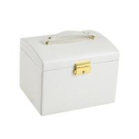 Multifunctional Jewelry Box, PU Leather, with Velveteen, three layers & portable & dustproof & with mirror 