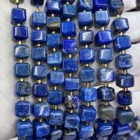 Natürlichen Lapislazuli Perlen, Quadrat, DIY & facettierte, blau, 8mm, Länge:ca. 39 cm, verkauft von Strang