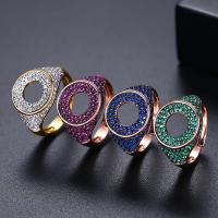 Rhinestone Brass Finger Ring, fashion jewelry & for man & with rhinestone 13mm [