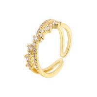Cubic Zirconia Micro Pave Brass Finger Ring, plated, micro pave cubic zirconia & for woman [