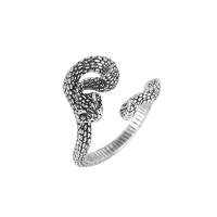 Brass Finger Ring, Snake, plated, fashion jewelry & Unisex, silver color 