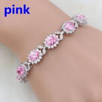 Cubic Zirconia Zinc Alloy Bracelet, with 4cm extender chain, fashion jewelry & micro pave cubic zirconia & for woman Approx 20.5 cm 