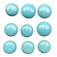 Synthetic Turquoise Cabochon, Round, DIY blue 