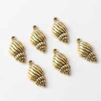 Zinc Alloy Animal Pendants, Conch, gold color plated, vintage & DIY Approx 