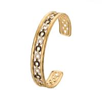Stainless Steel Cuff Bangle, 304 Stainless Steel, plated, Adjustable & for woman & enamel 12mm, Inner Approx 60mm 