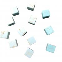 Synthetic Turquoise Beads,  Square, DIY & no hole [