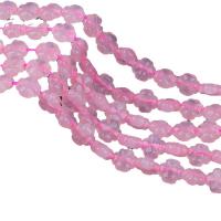 Natürliche Rosenquarz Perlen, vierblättriges Kleeblatt, DIY & verschiedene Größen vorhanden, Länge:ca. 39 cm, verkauft von Strang