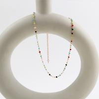 Quarz Halskette, Titanstahl, mit Natürlicher Quarz, mit Verlängerungskettchen von 7cm, Modeschmuck & für Frau, farbenfroh, Länge:40 cm, verkauft von Strang