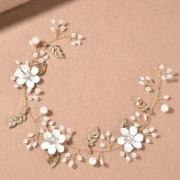 Headband, Zinc Alloy, with Plastic Pearl, fashion jewelry & for woman 350mm [