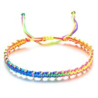 Nylon Cord Bracelets, Knot Cord, with Seedbead, handmade, fashion jewelry & adjustable & for woman Approx 16-30 cm 