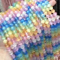 Katzenauge Perlen, poliert, DIY, farbenfroh, 8mm, Länge:ca. 38 cm, ca. 48PCs/Strang, verkauft von Strang