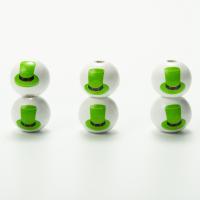 Druck Holz Perlen, Schima Superba, poliert, DIY, grün, 16mm, ca. 100PCs/Tasche, verkauft von Tasche[