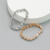 Cubic Zirconia Zinc Alloy Bracelet, with Cubic Zirconia, Heart, fashion jewelry & for woman Approx 19 cm 
