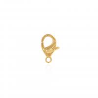 Brass Lobster Claw Cord Clasp, plated, DIY, gold [