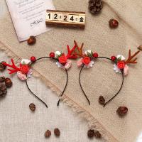 Christmas Headband, Flocking Fabric, with PE Foam & Plastic & Zinc Alloy, Christmas Design & for woman [