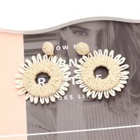 Modische und Kreative Schmuck Ohrring, Rafidah Grass, handgemacht, Modeschmuck & für Frau, beige, 75x60mm, verkauft von Paar