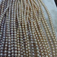 淡水養殖の真円真珠, 天然有核フレッシュウォーターパール, ラウンド形, DIY & 異なるサイズの選択, 無色, 長さ:約 15 インチ, 売り手 ストランド