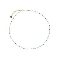 Quartz Necklace, Titanium Steel, with Quartz, with 5cm extender chain, gold color plated, Double Layer & fashion jewelry & for woman, two different colored cm [