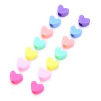 Solid Color Acrylic Beads, Heart, DIY, mixed colors Approx 3.8mm, Approx [