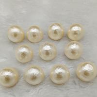 Cotton Pearl Beads, Flat Round, DIY & half-drilled, 18mm 