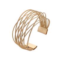 Stainless Steel Cuff Bangle, 304 Stainless Steel, plated, fashion jewelry & for woman, golden 