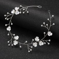 Headband, Iron, with Shell & Plastic Pearl, fashion jewelry & for woman 300mm [