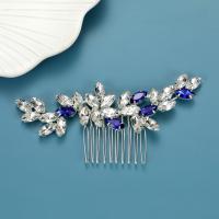 Bridal Decorative Hair Comb, Iron, with Glass Rhinestone, fashion jewelry & for woman [