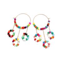 Glass Seed Beads Earring, Zinc Alloy, with Seedbead, handmade, fashion jewelry & for woman, multi-colored 