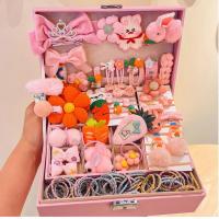 Children Hair Jewelry Set, PU Leather, with Polyester and Cotton & Iron, for children 