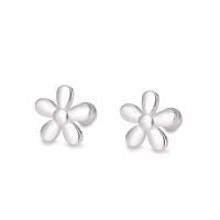 Sterling Silver Stud Earring, 925 Sterling Silver, Flower, fashion jewelry & for woman, silver color 