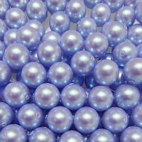 Imitation Pearl Plastic Beads, Plastic Pearl, Round, DIY & half-drilled, purple 