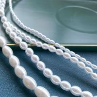 Imitation Perlen aus Kunststoff, Kunststoff Perlen, Reis, DIY & verschiedene Größen vorhanden, weiß, verkauft von Tasche