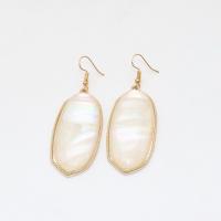 Freshwater Shell Earring, Zinc Alloy, with Shell, fashion jewelry & for woman [