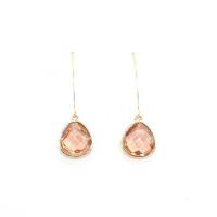 Crystal Drop Earring, Zinc Alloy, with Crystal, fashion jewelry & for woman 50mm 