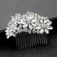 Bridal Decorative Hair Comb, Zinc Alloy, fashion jewelry & for woman & with rhinestone [