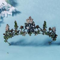 Bridal Tiaras, Zinc Alloy, with Plastic Pearl, antique gold color plated, fashion jewelry & for woman & with rhinestone 