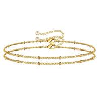 Fashion Zinc Alloy Bracelets, with 5CM extender chain, plated, Double Layer & for woman Approx 15 