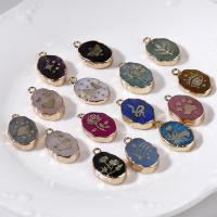 Gemstone Jewelry Pendant, gold color plated, DIY [