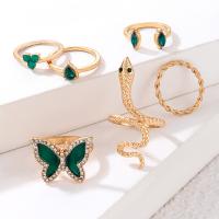 Zinc Alloy Ring Set, plated, 6 pieces & fashion jewelry & Unisex 
