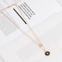 Fashion Multi Layer Necklace, Zinc Alloy, Double Layer & fashion jewelry & for woman Approx 15.74 Inch, Approx 18.11 Inch 
